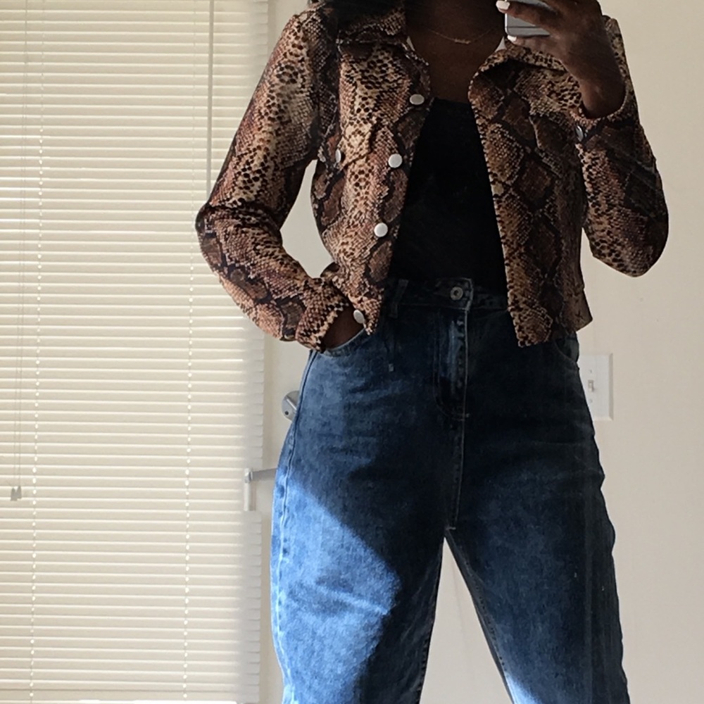 Boohoo Snake Print Jacket